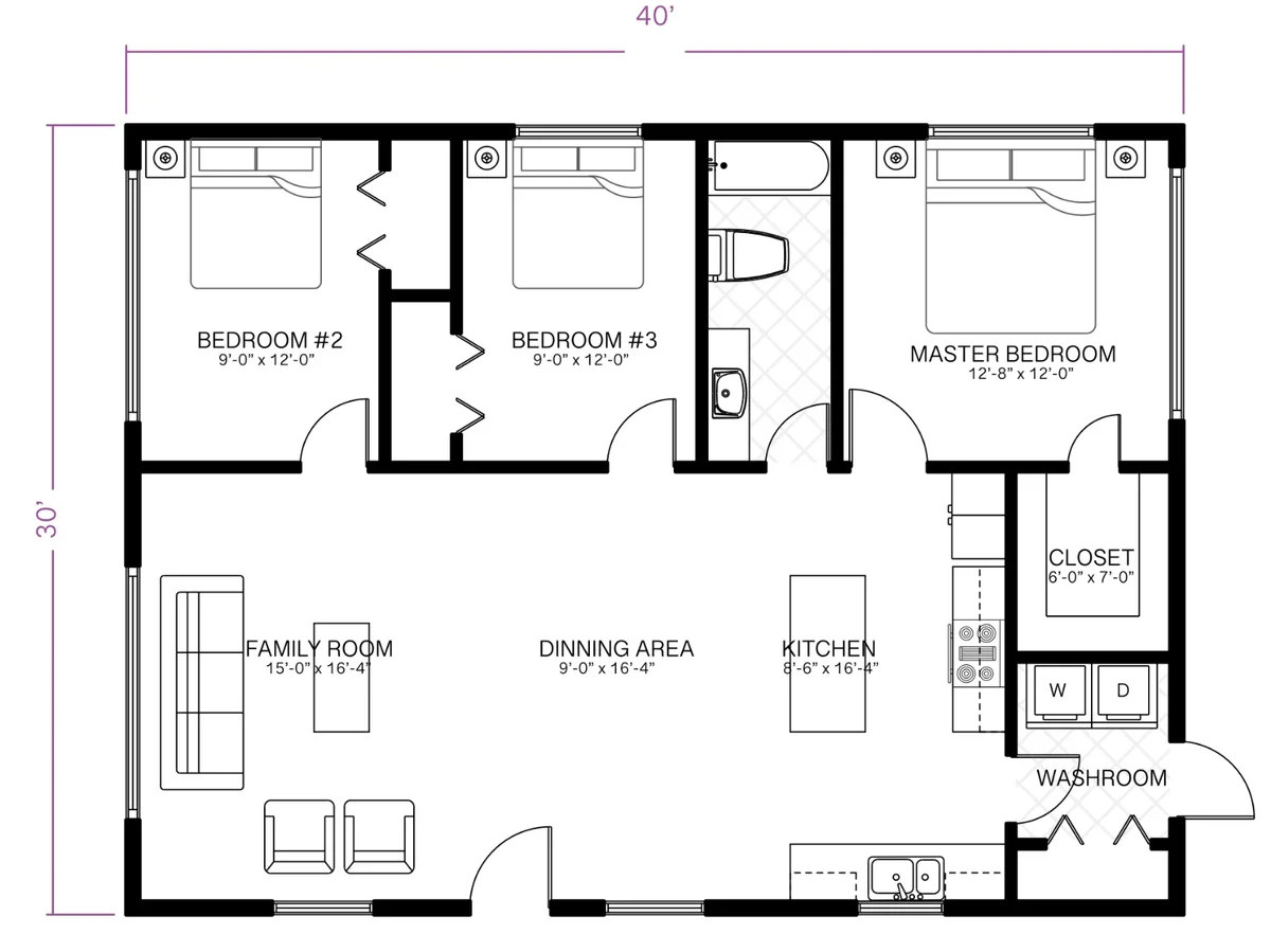 Open Concept Living - Before