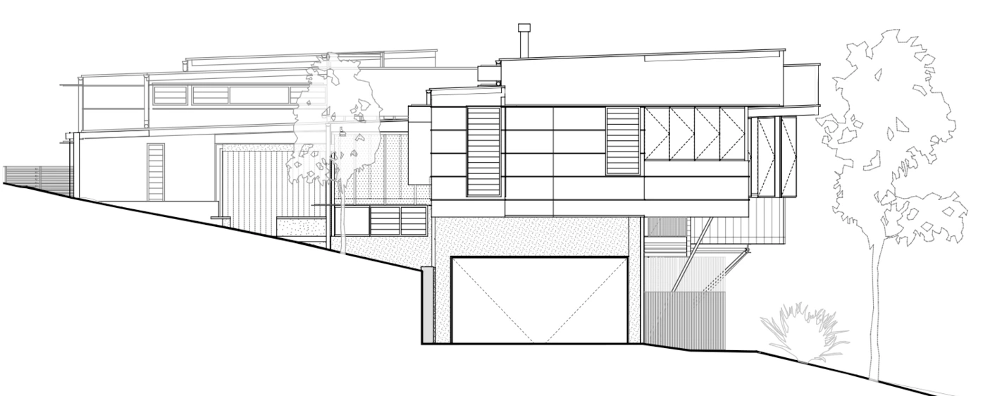 Hillside residence — Original drawing